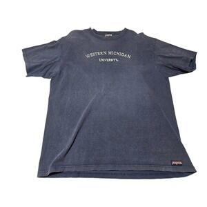 Jansport Western Michigan University T Shirt Mens XL Navy Blue Distressed